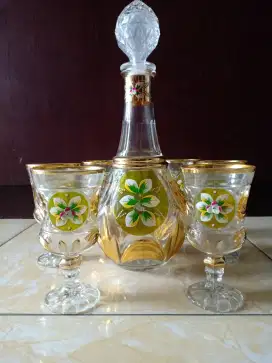 Set botol dan gelas cristal