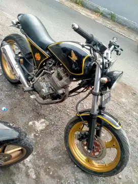 Mega pro 2010 modif cb dobel stater mesin standard