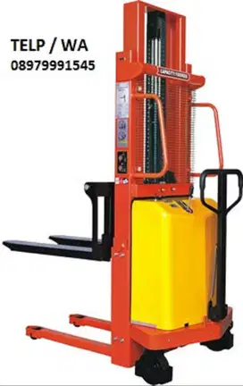 Cuci Gudang Hand Lift Semi Elektrik Stacker DALTON Kapasitas 1 - 2 Ton