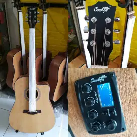 Cowboy akustik elektrik original baru