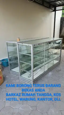 Kami bayar Etalase eks warung dan kios