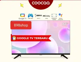 Coocaa LED TV 32 Google TV Android 11 Frameles Digital TV Dolby Resmi