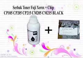 Serbuk Toner Fuji xerox + CHIP CP105 CP205 CP215 CM205 CM2 Black