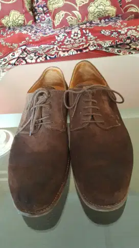 Sepatu Pria Suede coklat Linea Made in Italy Original