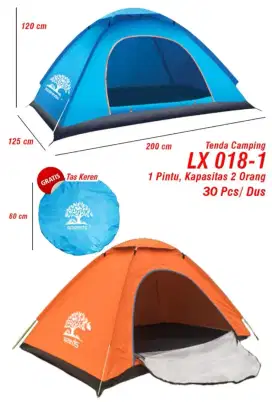 Tenda Camping Kapasitas 2 Orang Speeds LX018-01