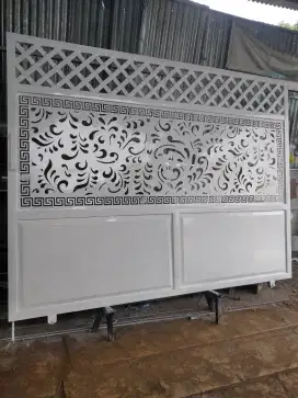 Pagar dorong cating laser
