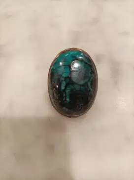 Bacan serat kura 38x28x8 ring alpaka 18