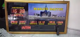 Jam sholat digital + running text 110 cmx 60cm