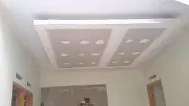 Plafon gipsum dan kanopi baja ringan galvalum
