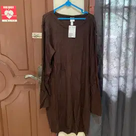 Atasan Manset H&M Coklat Tua