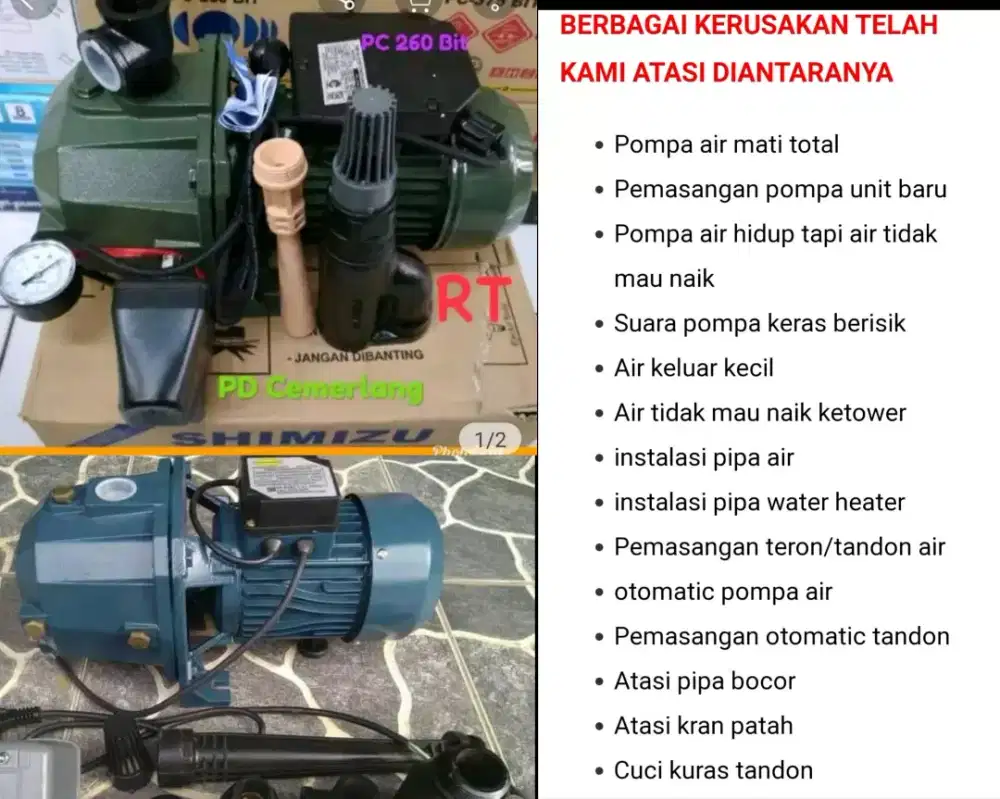 Servis pompa air panggilan