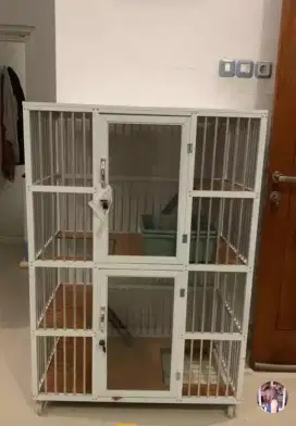 Kandang kucing alumunium 2  pintu