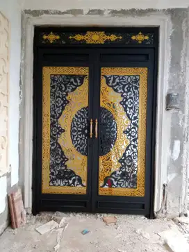 Pintu Rumah Laser cutting metal