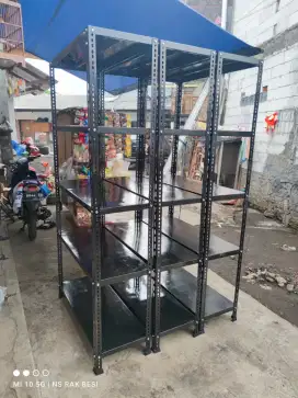 rak besi susun full hitam bos ku