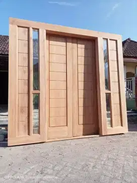 pintu kayu jati ulin merbau dan kamper samarinda bagus