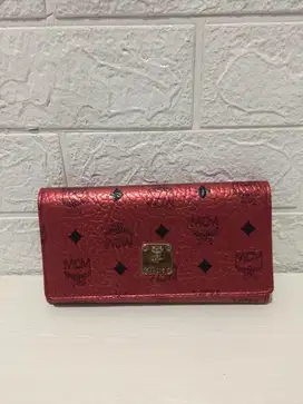 Dompet kulit MCM merah like new