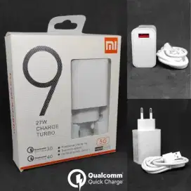 Charger Xiaomi Micro & Type-C USB 27W Fast Charging Turbo