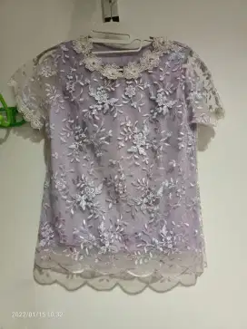 Baju brokat ungu