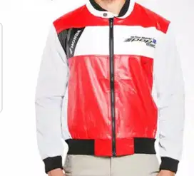 Jual jaket original honda beat merah putih