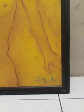 Antik vintage lukisan bergaya ekspresionisme mirip aliran jeihan s