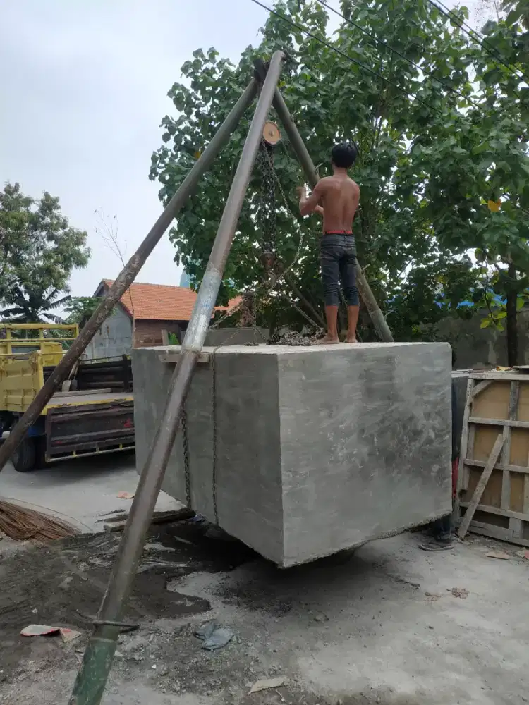 Tandon air tanam beton cor