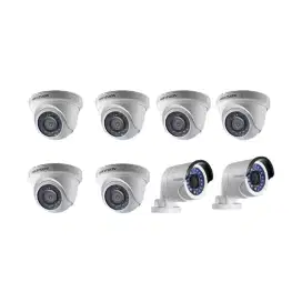 Paket lengkap 8 kamera cctv Hikvision 2Mp Gratis pasang terima beres.