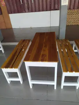 Meja warkop full kayu