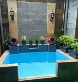 Kolam dan filter koi minimalis