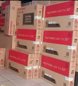 Smart TV 32 Polytron, Digital TV, Baru, Garansi Resmi & Tukar Tambah