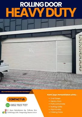 Heavy duty rolling door untuk pintu pergudangan dan pabrik