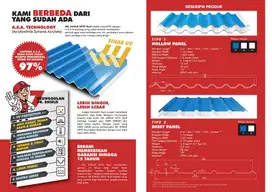 Atap UPVC DR.SHIELD+jasa pasang(harga sendiri)