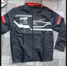 Jaket Motor Honda Parasut, Ori AHM, Motif Baru, Size L