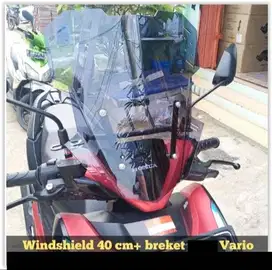 PAKETAN BREKET + VISOR 40CM HONDA VARIO 125/150 WINDSHIELD CUSTOM