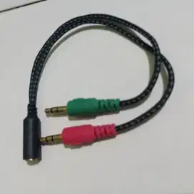 Kabel audio aux 3.5mm splitter 2 male to 1 female