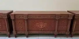 PERABOT MEJA TV KAYU JATI UKIR