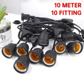 Kabel Fitting Outdoor 10 Meter 10 Fitting Gantung Lampu Cafe