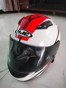 Helm HJC White Red Black