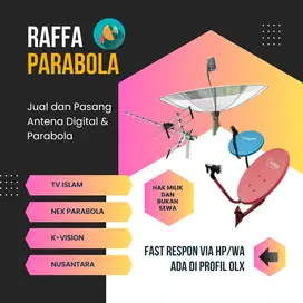 Parabola mini sudah drakit dan siap dipasang