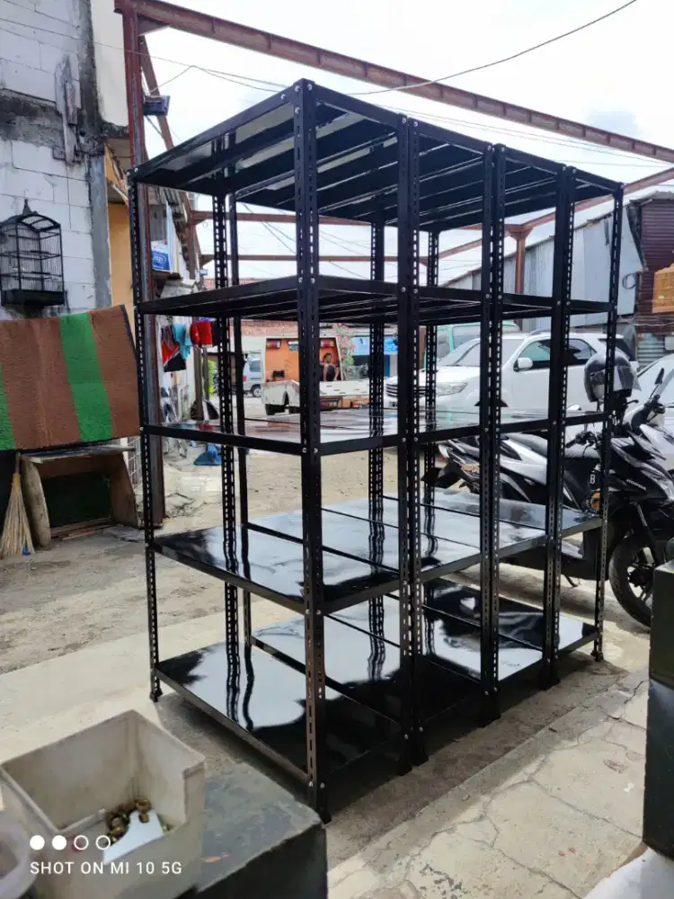 rak besi hideung mantep kuat seseg