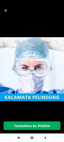 Aksesoris kacamata goggles Google karet safety pelindung medis umum