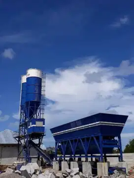 Concrete mix batching plant