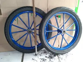 Roda gerobak ring 17 ruji behel 6 besar