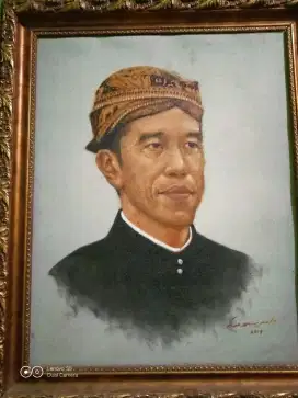 lukisan antik realis pak jokowi