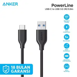 Kabel anker powerline+ type C usb 3.0