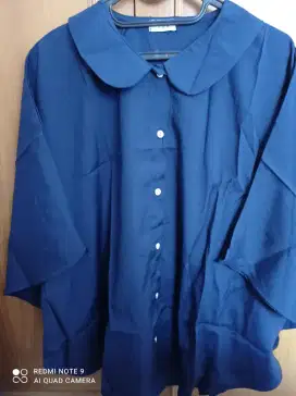 Blouse bangkok, biru dongker