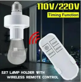 Fitting lampu remote timer otomatis