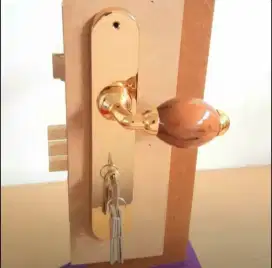 Kunci set Pintu rumah brass kuningan Gagang Marmer