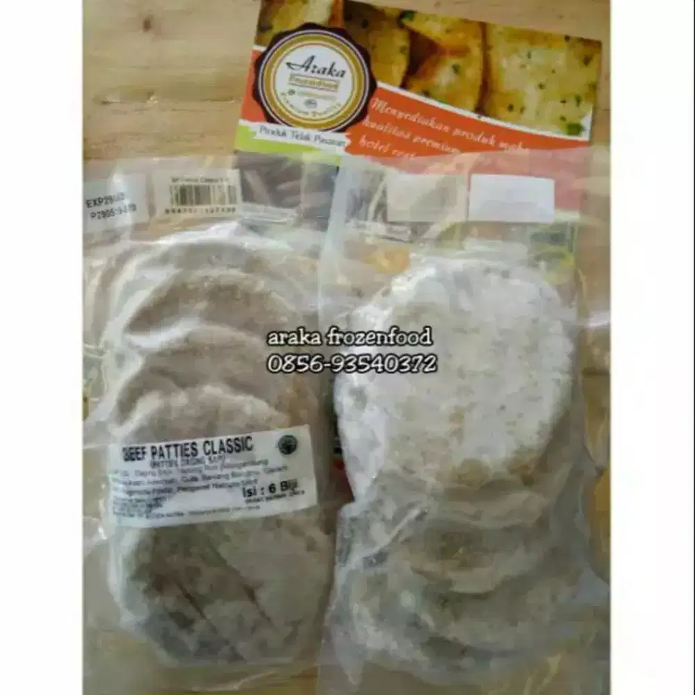 Beef patties classic/daging burger 6pcs