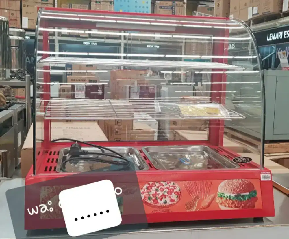 Showcase Food Warmer Etalase Fried Chicken Crown Double Rak SC 2P