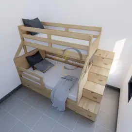 Bunk Bed (Tempat tidur tingkat dengan laci penyimpanan)